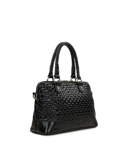 Patricia Nash Augusta Satchel - Discovery Collection — Vintage Distressed Woven Leat