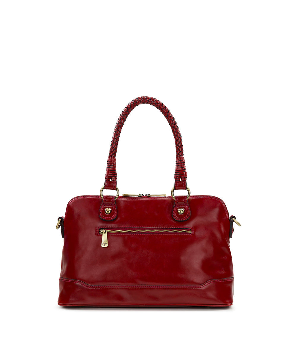 Patricia Nash Augusta Satchel - Discovery Collection — Vintage Distressed Woven Leat