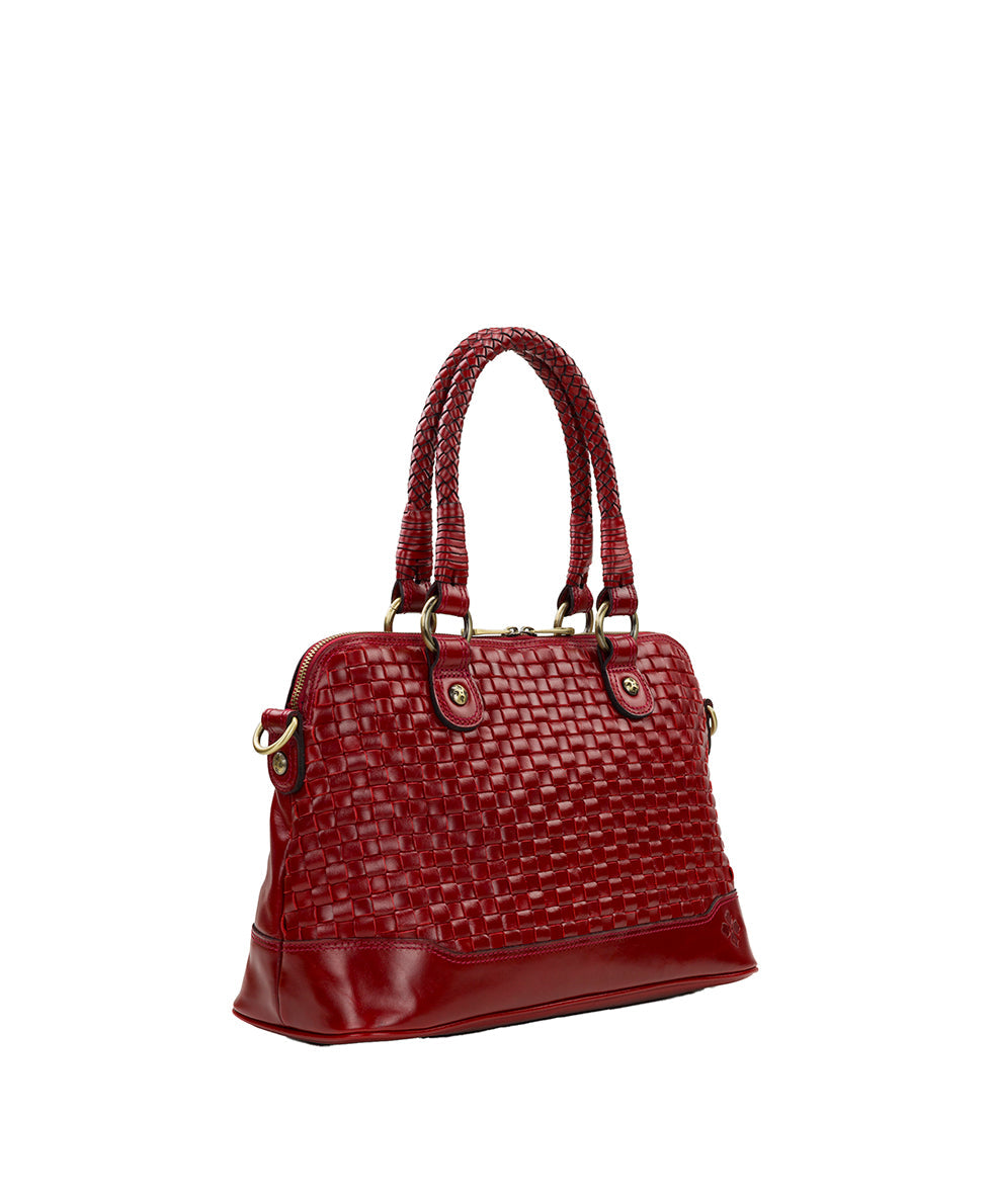 Patricia Nash Augusta Satchel - Discovery Collection — Vintage Distressed Woven Leat