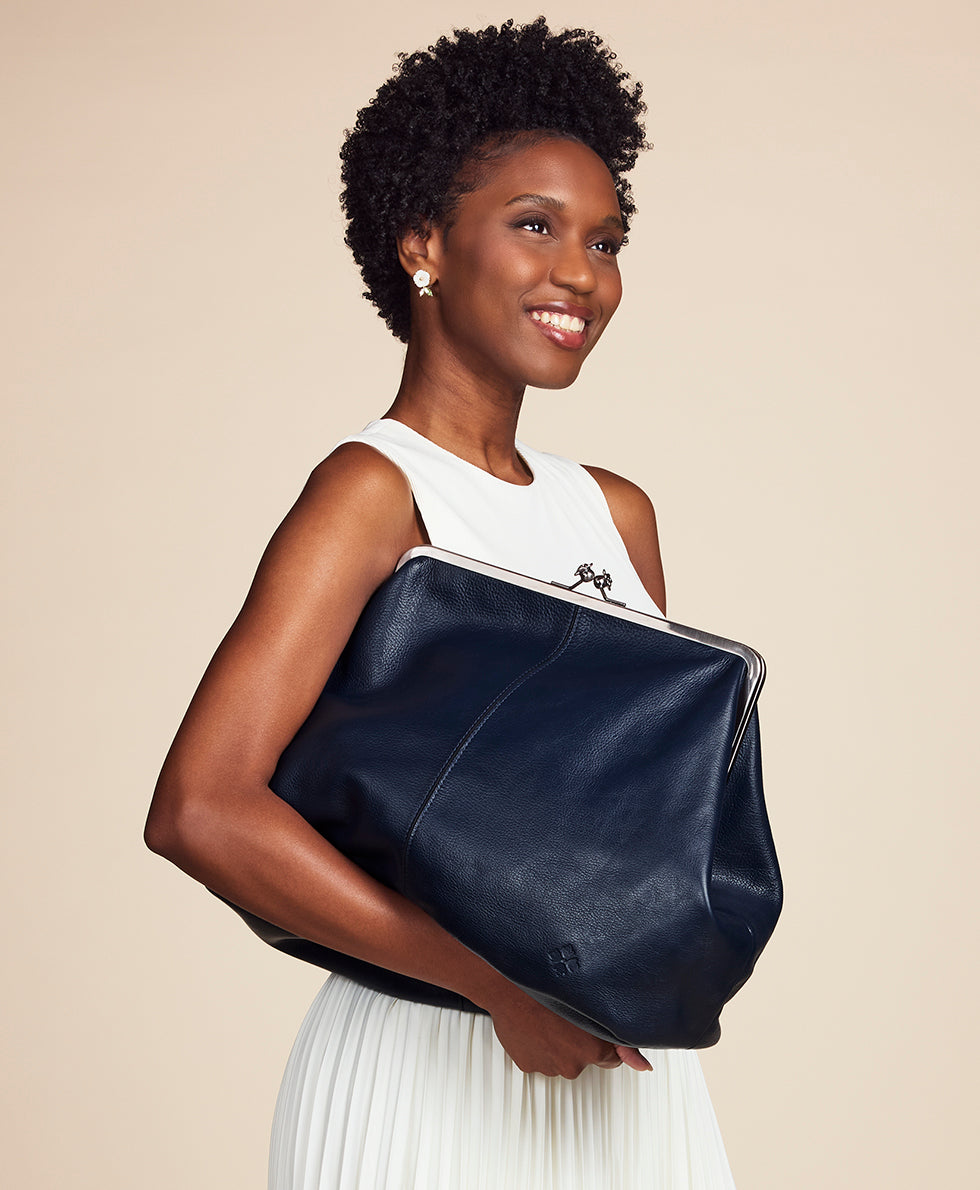 Patricia Nash Serafina Large Frame Bag - Rugged Natural Grain