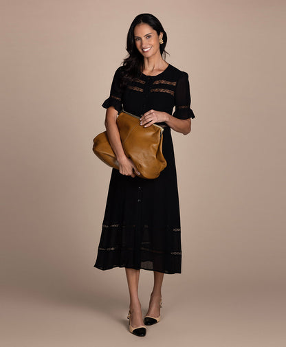 Patricia Nash Serafina Large Frame Bag - Rugged Natural Grain