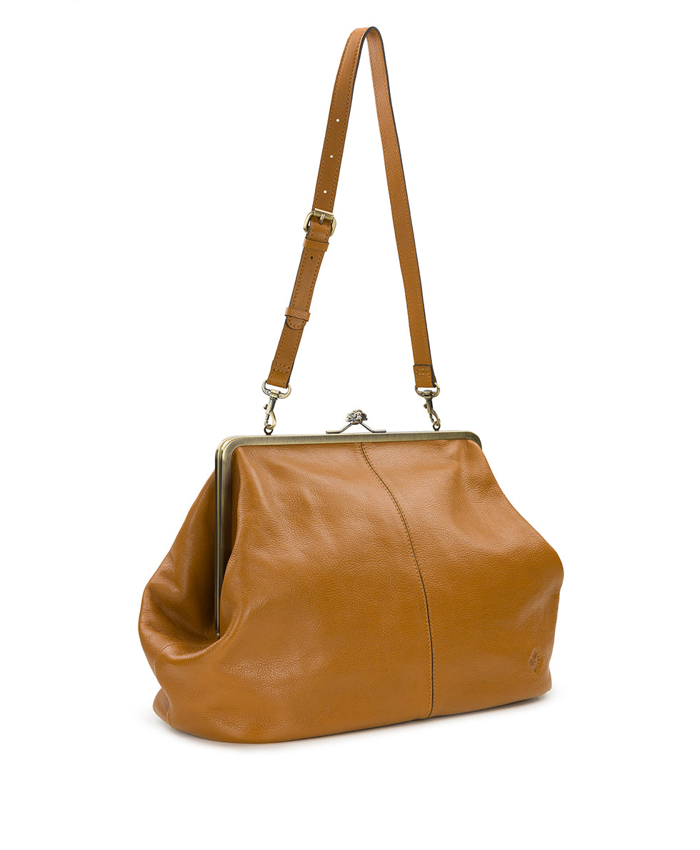 Patricia Nash Serafina Large Frame Bag - Rugged Natural Grain