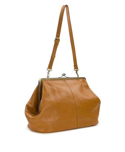 Patricia Nash Serafina Large Frame Bag - Rugged Natural Grain