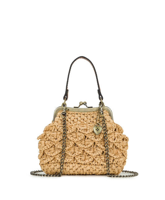 Patricia Nash Mini Laureana Chain Crossbody - Scalloped Raffia