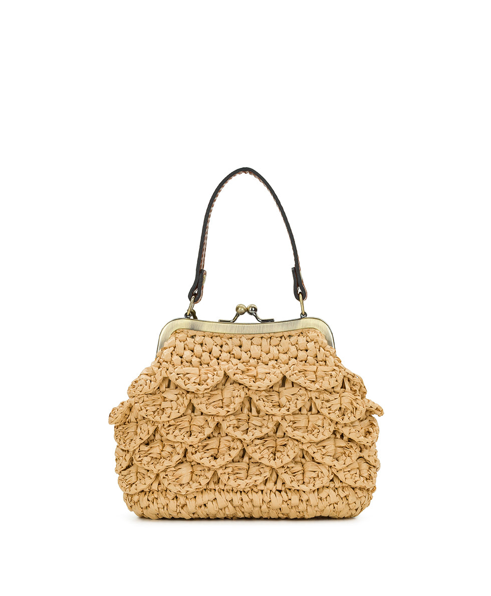 Patricia Nash Mini Laureana Chain Crossbody - Scalloped Raffia
