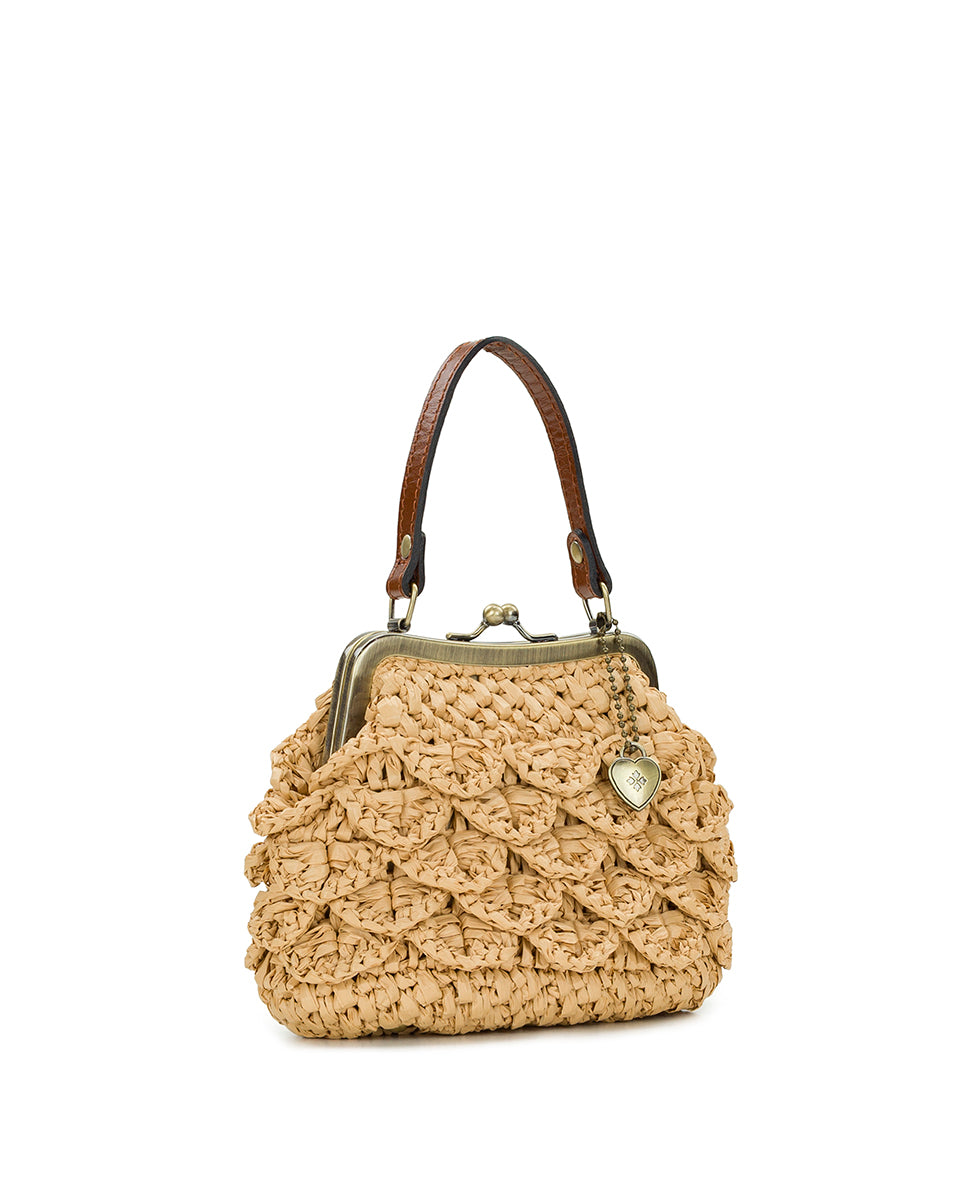 Patricia Nash Mini Laureana Chain Crossbody - Scalloped Raffia