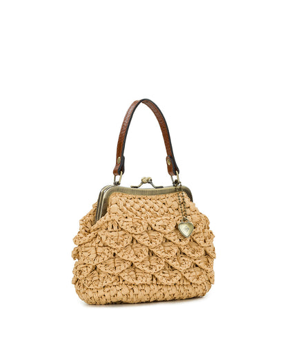 Patricia Nash Mini Laureana Chain Crossbody - Scalloped Raffia