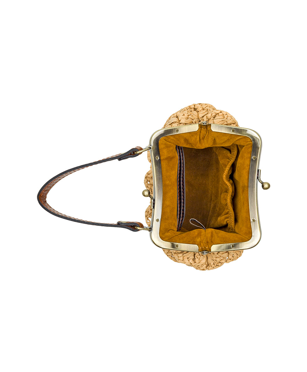 Patricia Nash Mini Laureana Chain Crossbody - Scalloped Raffia
