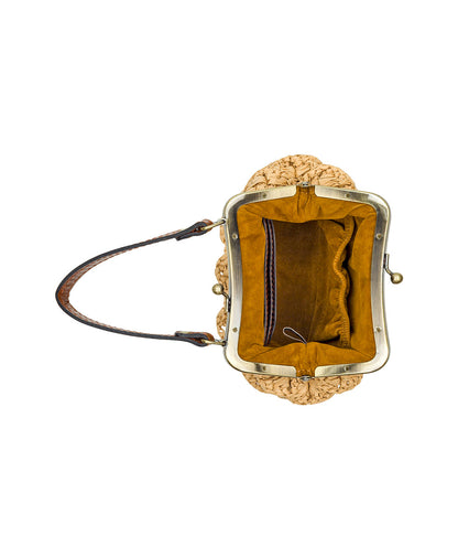 Patricia Nash Mini Laureana Chain Crossbody - Scalloped Raffia