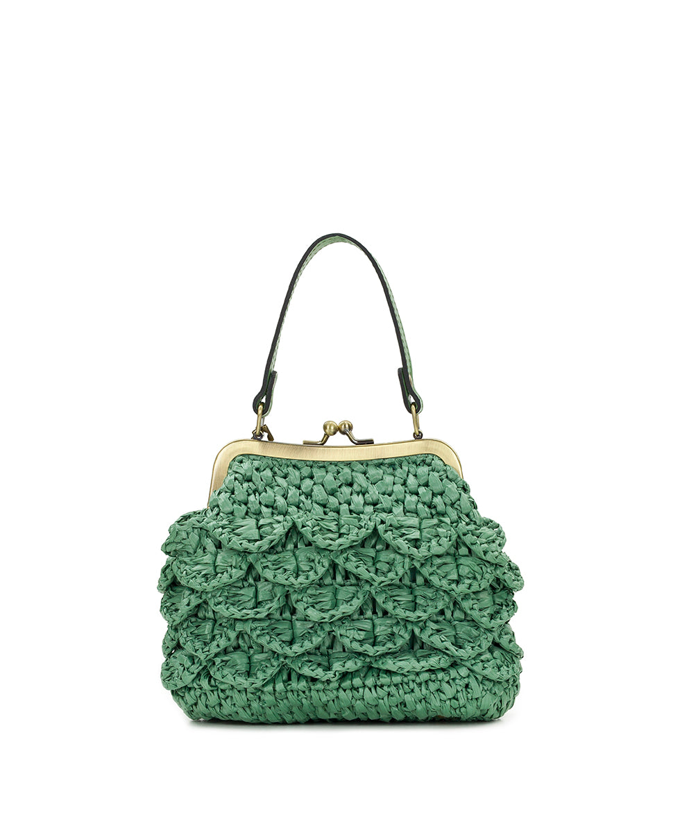 Patricia Nash Mini Laureana Chain Crossbody - Scalloped Raffia