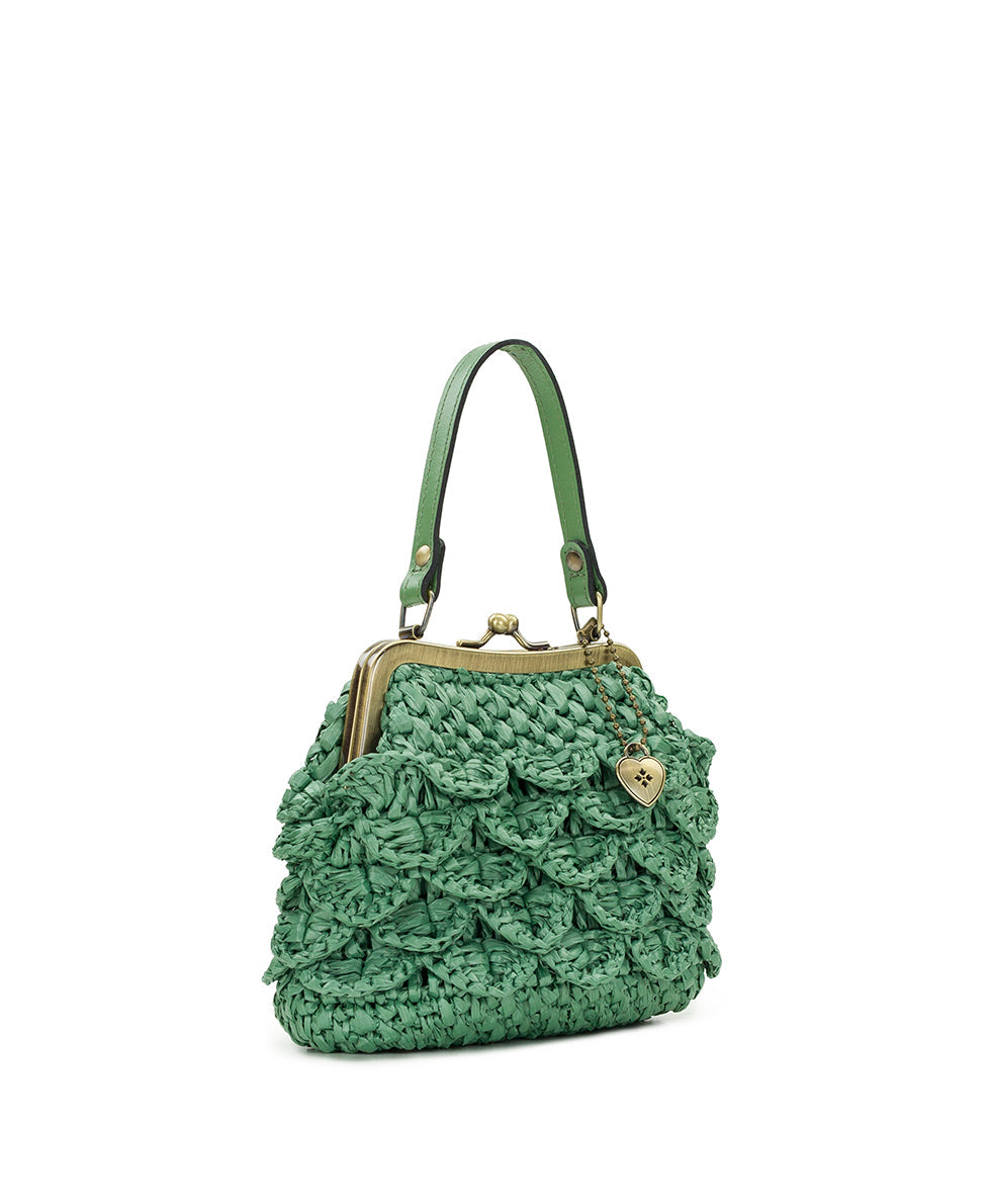Patricia Nash Mini Laureana Chain Crossbody - Scalloped Raffia