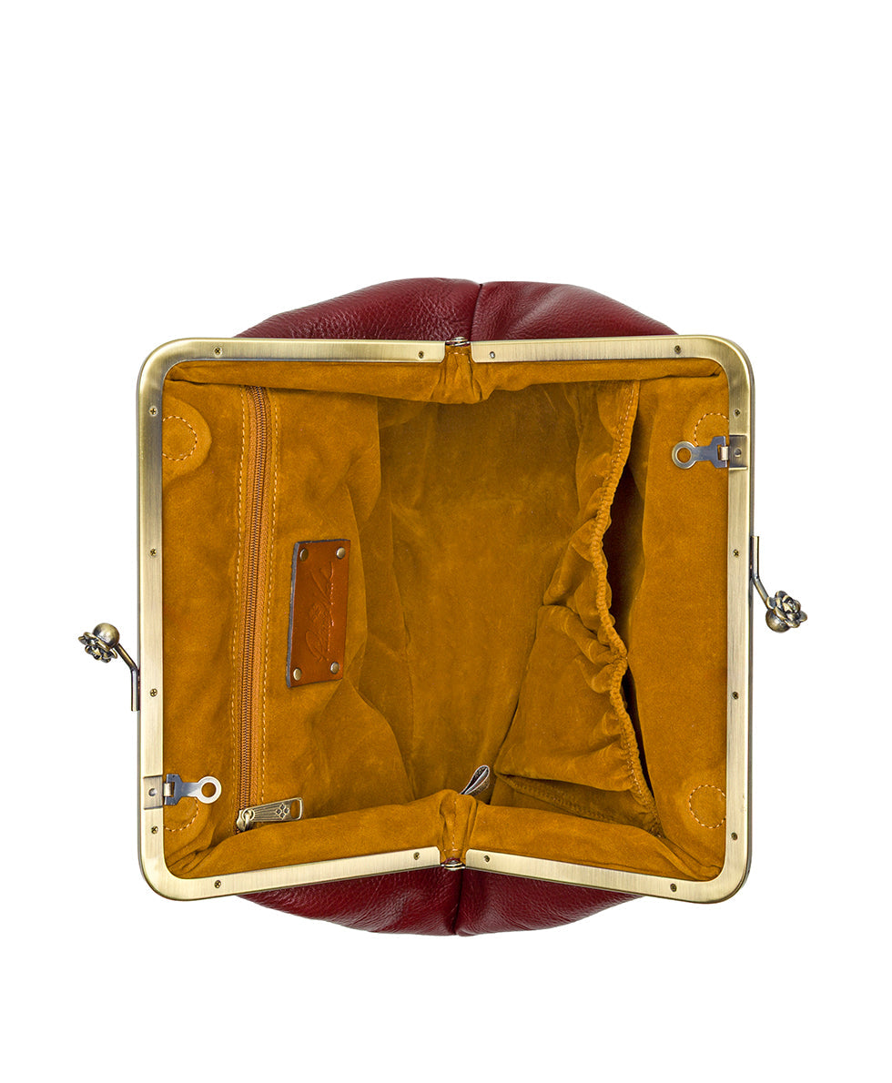 Patricia Nash Sofia Frame Crossbody - Rugged Natural Grain