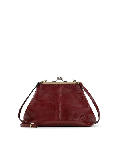 Patricia Nash Sofia Frame Crossbody - Rugged Natural Grain Leather