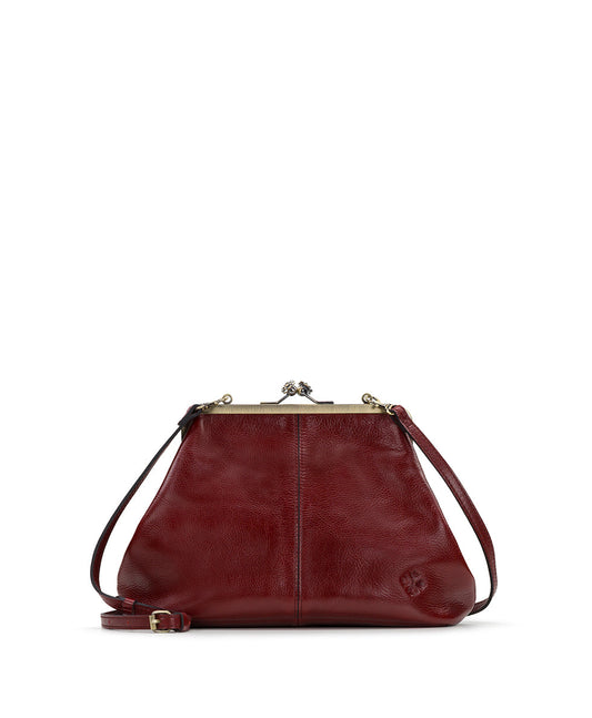 Patricia Nash Sofia Frame Crossbody - Rugged Natural Grain Leather
