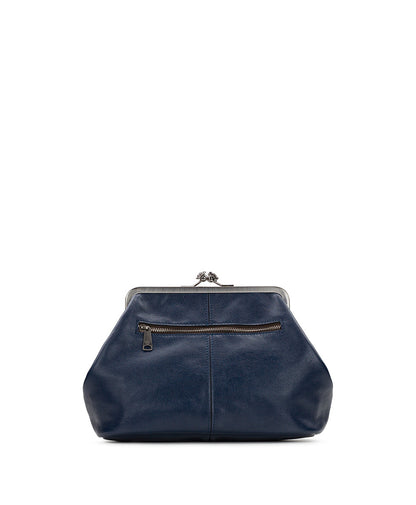 Patricia Nash Sofia Frame Crossbody - Rugged Natural Grain Leather