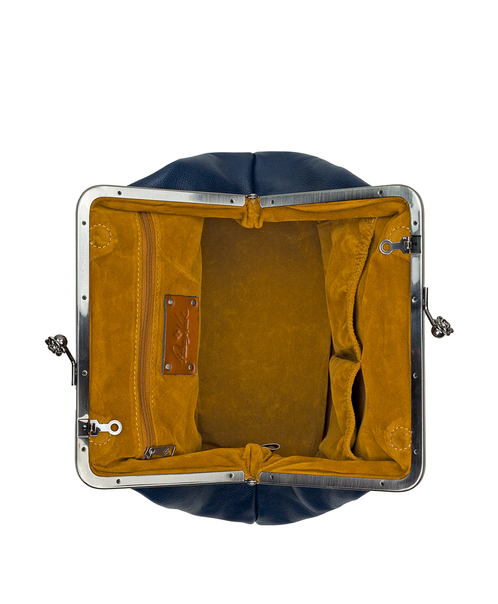 Patricia Nash Sofia Frame Crossbody - Rugged Natural Grain Leather