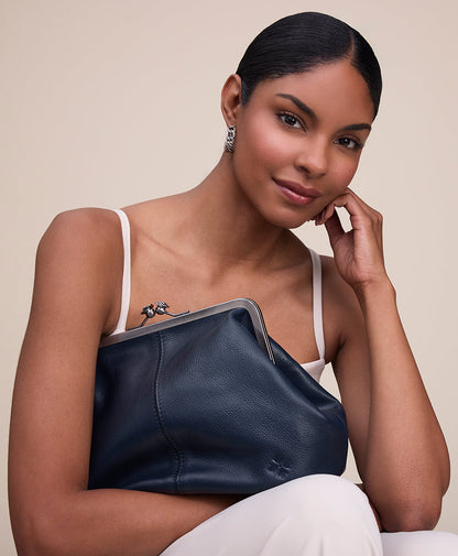 Patricia Nash Sofia Frame Crossbody - Rugged Natural Grain Leather