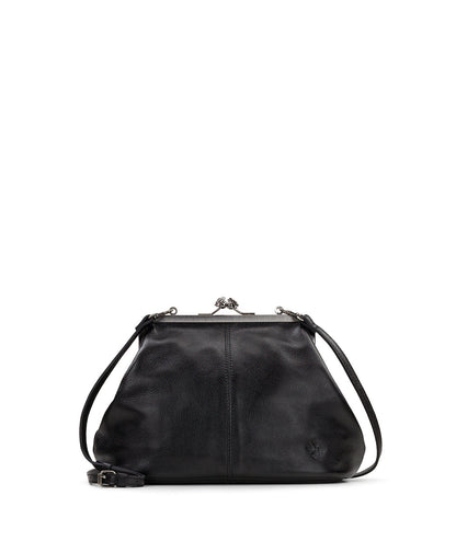 Patricia Nash Sofia Frame Crossbody - Rugged Natural Grain Leather