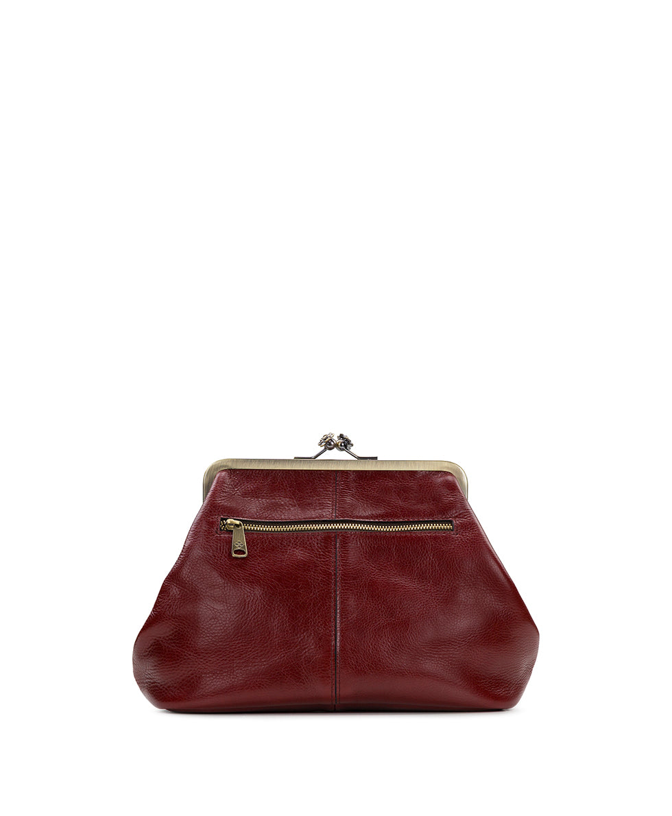 Patricia Nash Sofia Frame Crossbody - Rugged Natural Grain Leather