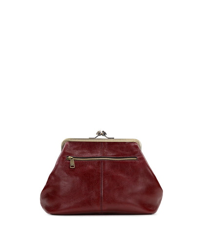 Patricia Nash Sofia Frame Crossbody - Rugged Natural Grain Leather