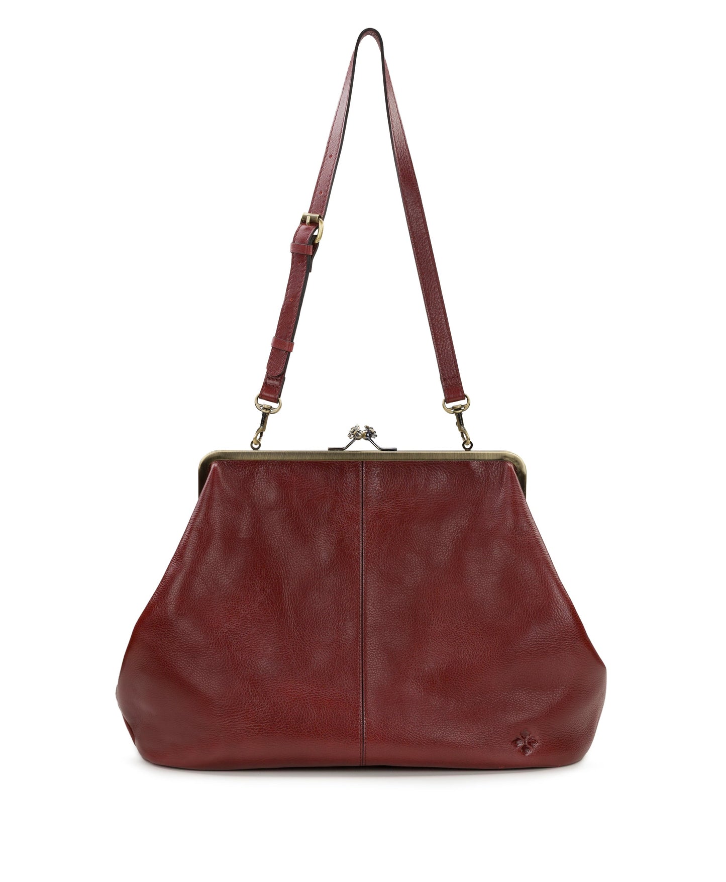 Patricia Nash Serafina Large Frame Bag - Rugged Natural Grain Leather