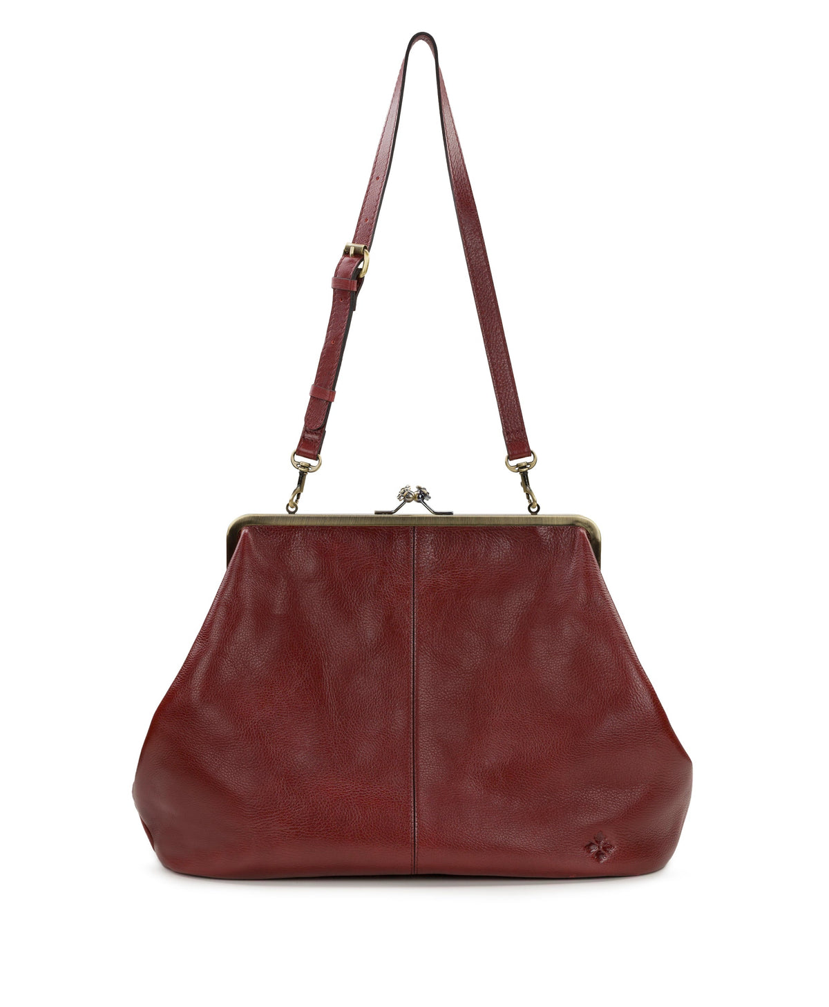 Patricia Nash Serafina Large Frame Bag - Rugged Natural Grain Leather
