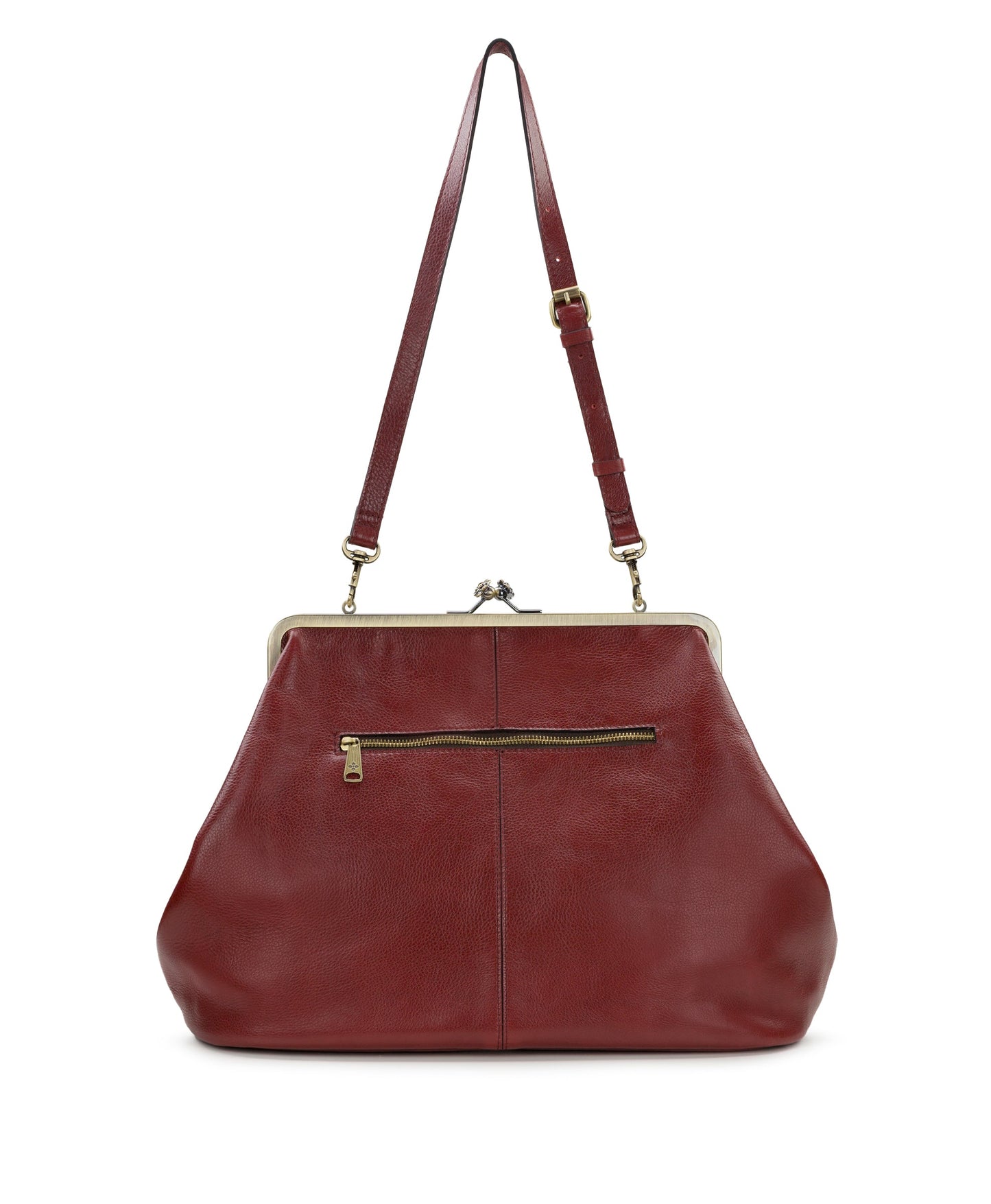Patricia Nash Serafina Large Frame Bag - Rugged Natural Grain Leather