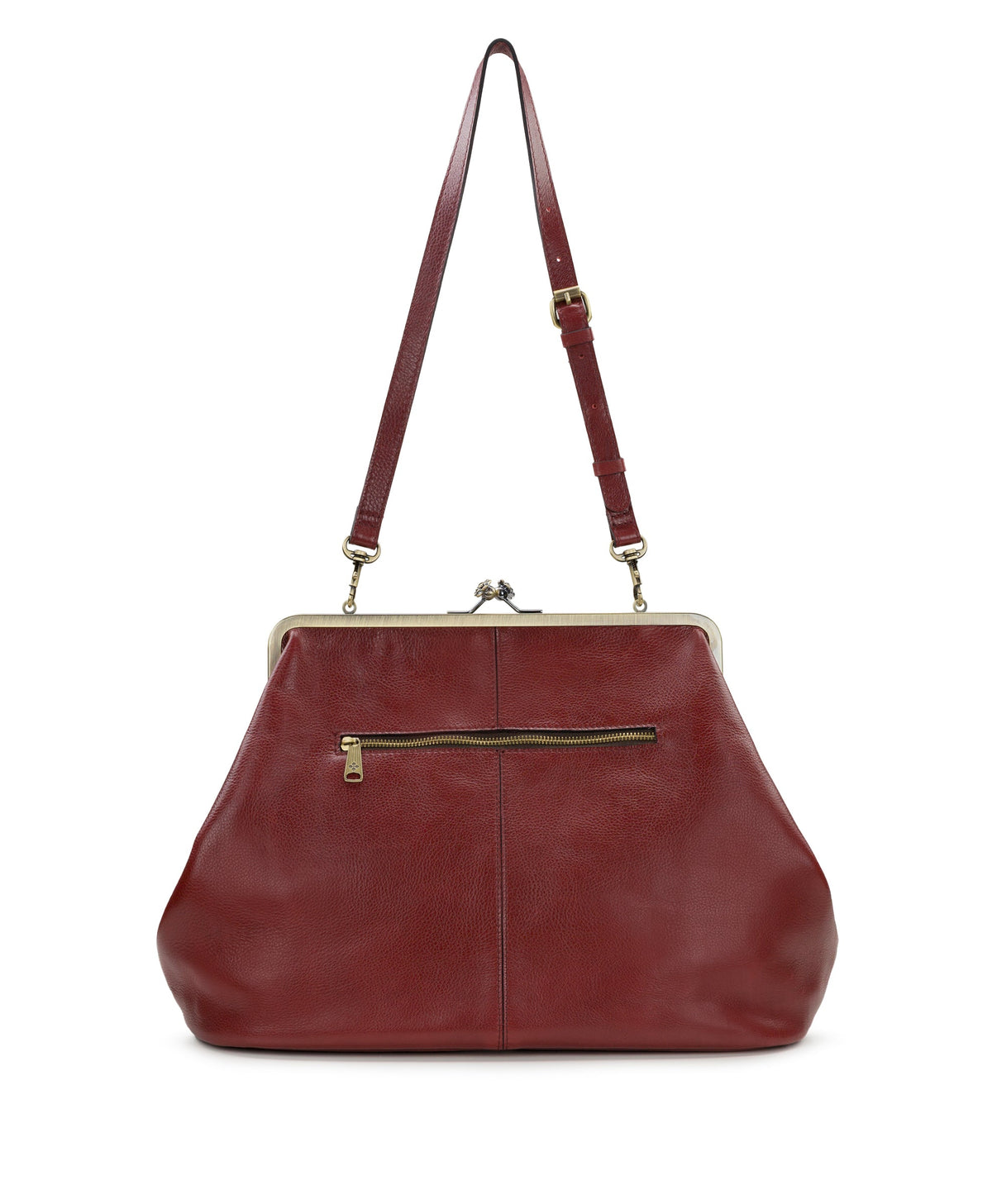Patricia Nash Serafina Large Frame Bag - Rugged Natural Grain Leather