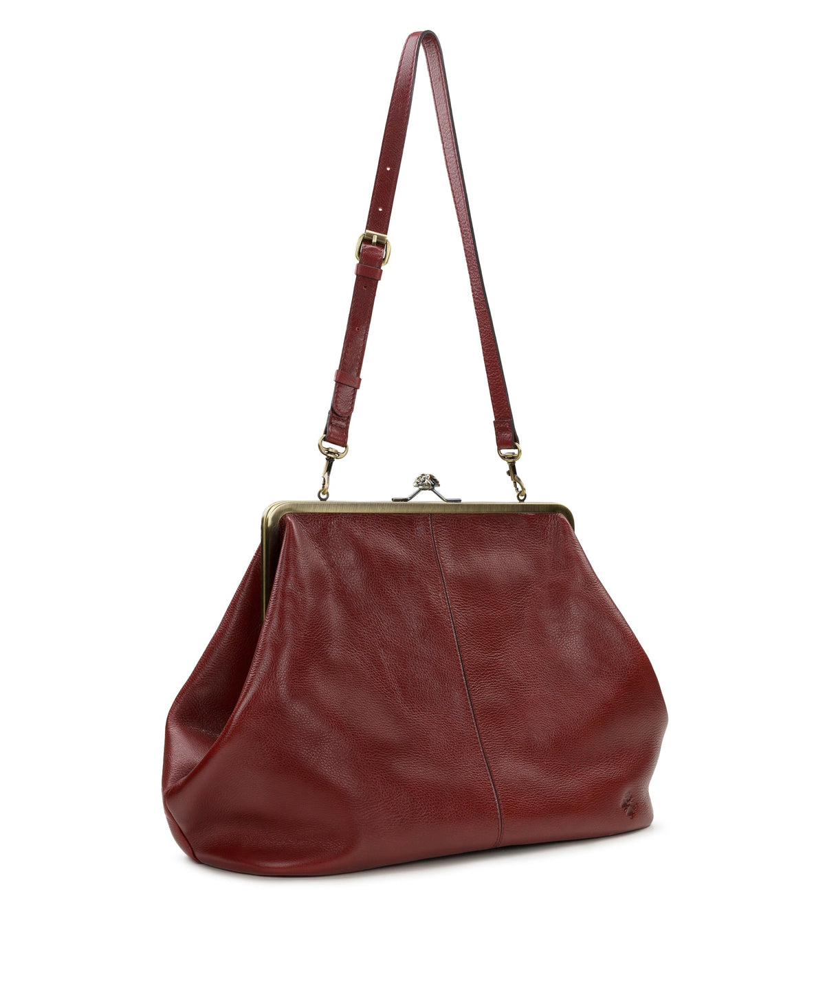 Patricia Nash Serafina Large Frame Bag - Rugged Natural Grain Leather