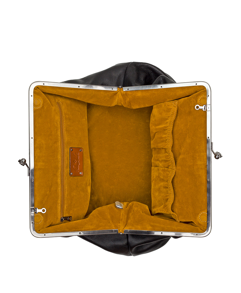 Patricia Nash Serafina Large Frame Bag - Rugged Natural Grain Leather