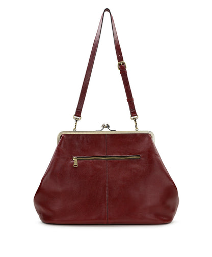 Patricia Nash Serafina Large Frame Bag - Rugged Natural Grain Leather