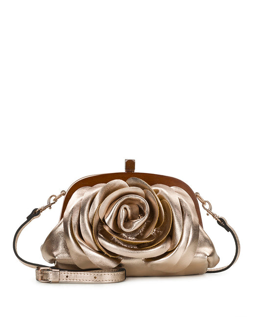 Patricia Nash Joelle Wooden Frame Crossbody | Vintage Distressed Metall...