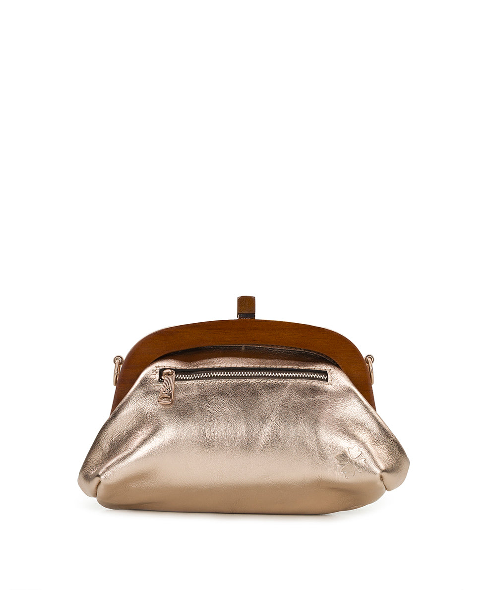 Patricia Nash Joelle Wooden Frame Crossbody | Vintage Distressed Metall...