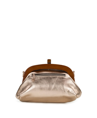 Patricia Nash Joelle Wooden Frame Crossbody | Vintage Distressed Metall...