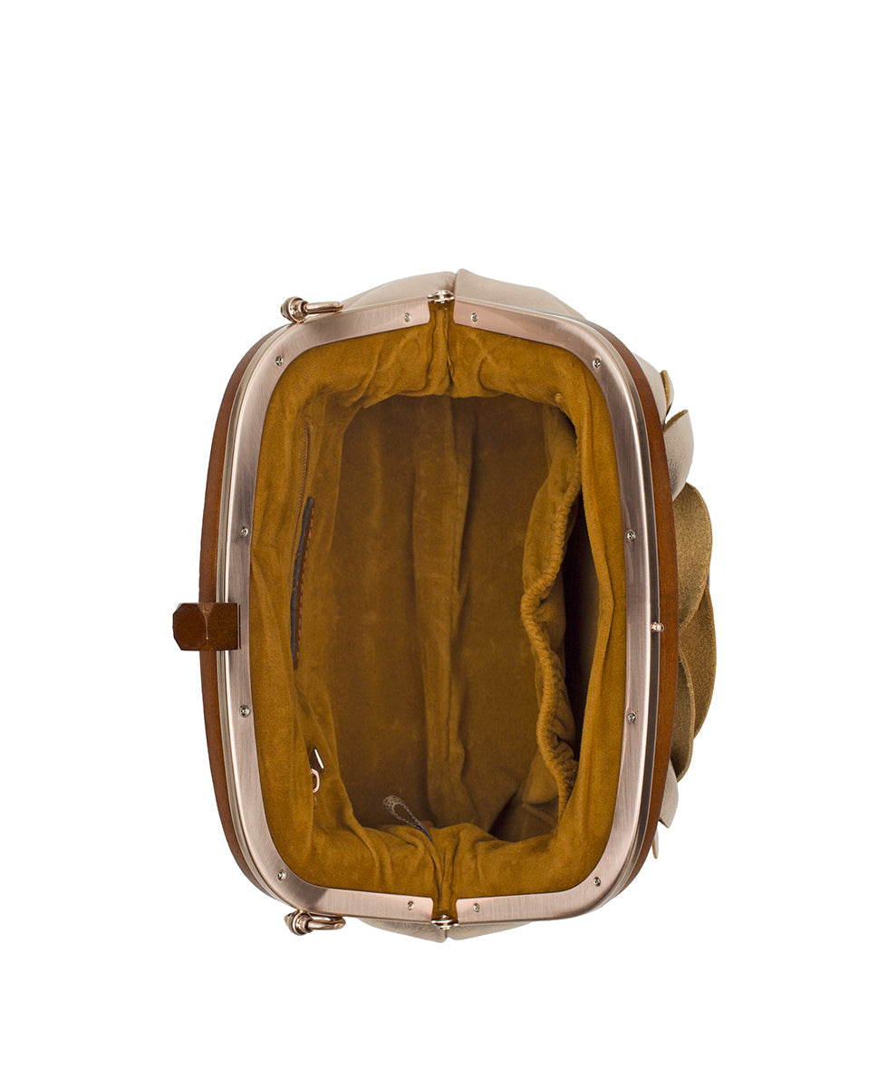 Patricia Nash Joelle Wooden Frame Crossbody | Vintage Distressed Metall...
