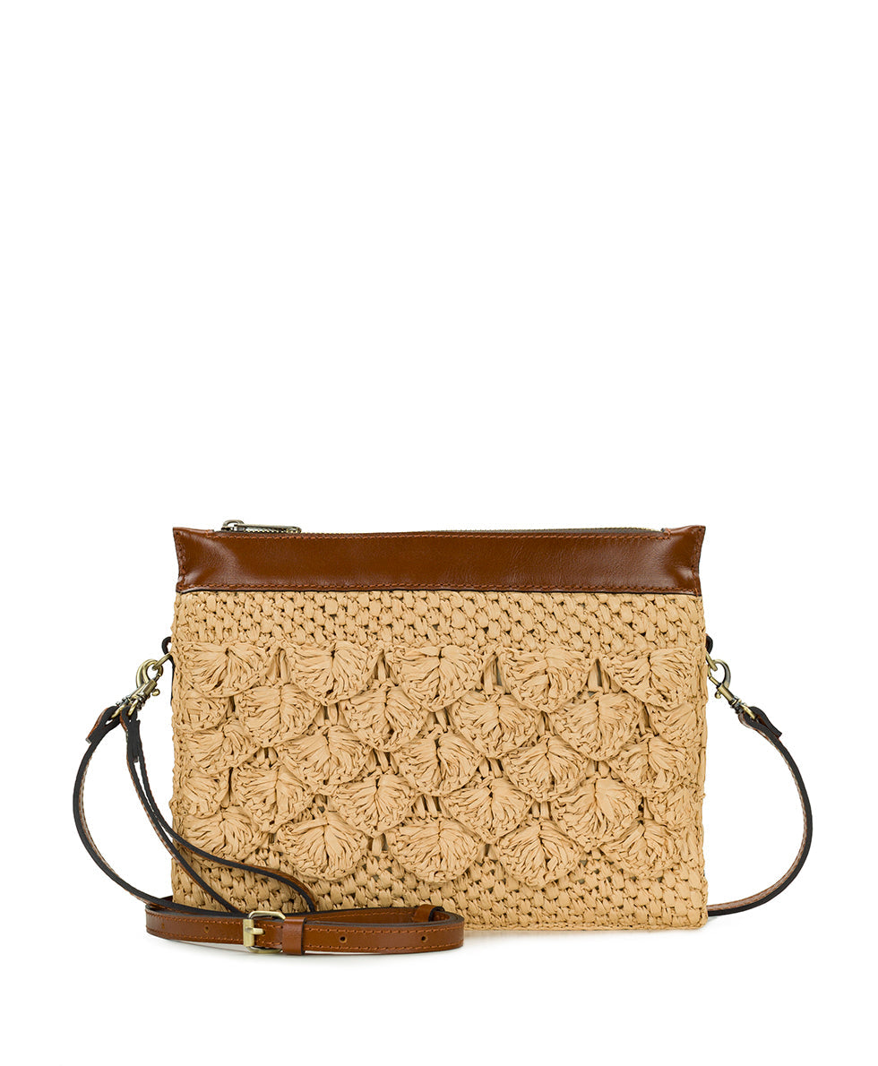 Patricia Nash Yvette Clutch Crossbody - Scalloped Raffia