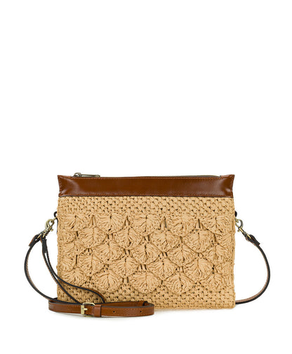 Patricia Nash Yvette Clutch Crossbody - Scalloped Raffia