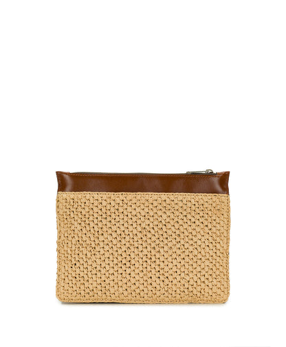 Patricia Nash Yvette Clutch Crossbody - Scalloped Raffia