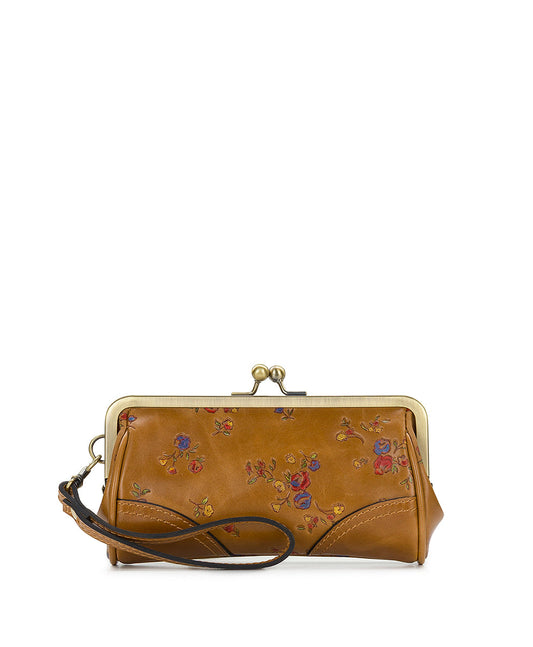 Patricia Nash Renna Wristlet - Fleur de Jardin Embossed