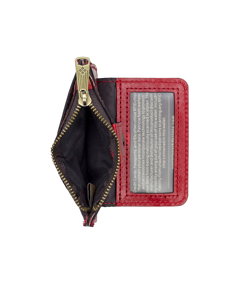 Patricia Nash Cassis ID Case - Vintage Distressed Leather