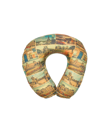 Patricia Nash Boxed Travel Pillow and Eye Mask Set - Woven Poly - Postcards From Paris