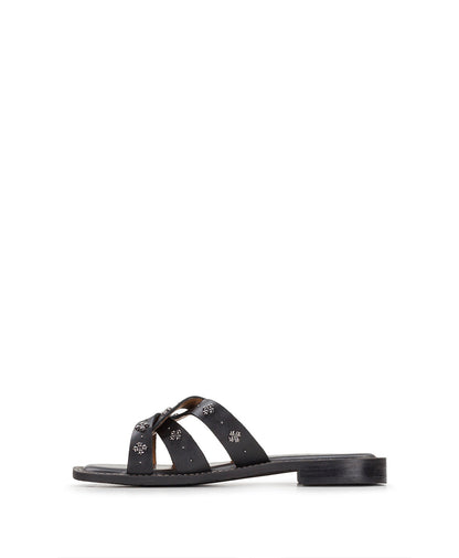 Patricia Nash Felicita Sandal - Floret Studded - Black