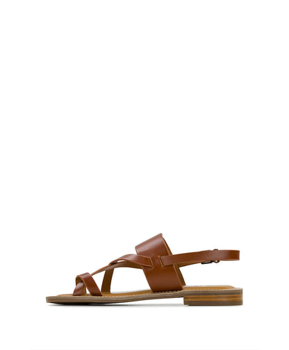 Patricia Nash Fidella Sandals - Vegetable Tanned Leather — Tan