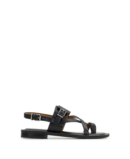 Patricia Nash Fidella Sandals - Vegetable Tanned Leather — Black