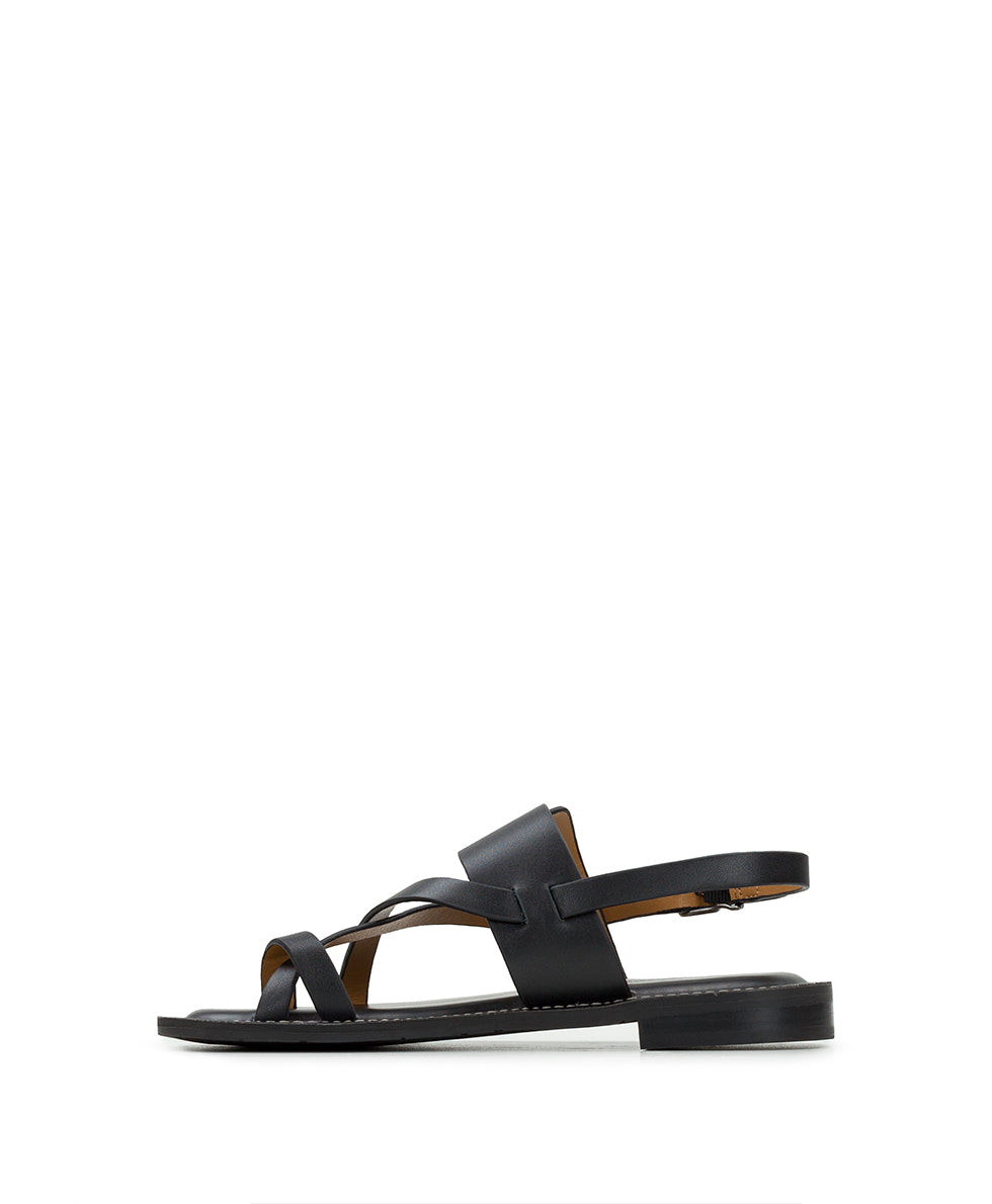 Patricia Nash Fidella Sandals - Vegetable Tanned Leather — Black