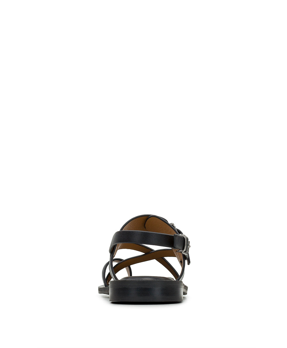 Patricia Nash Fidella Sandals - Vegetable Tanned Leather — Black