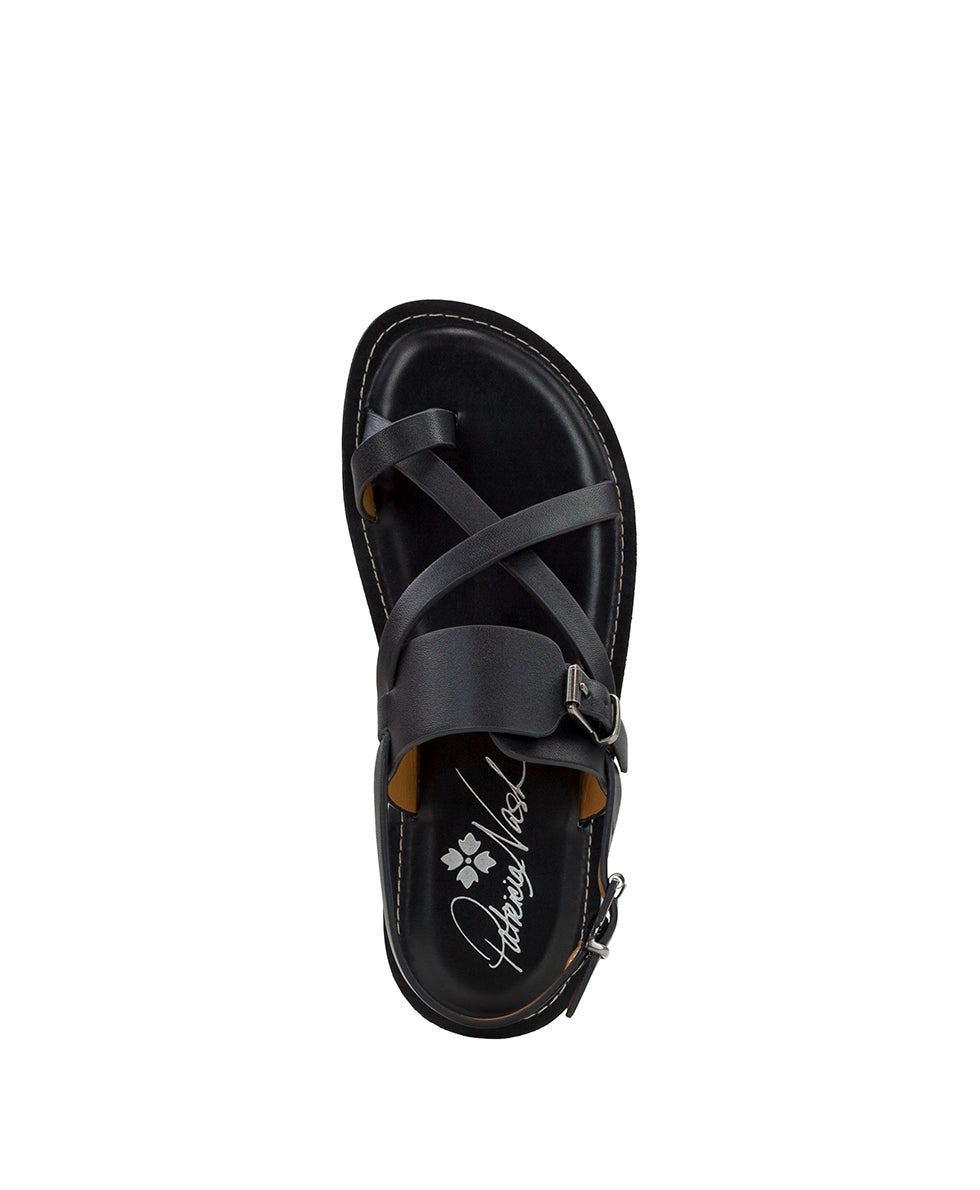 Patricia Nash Fidella Sandals - Vegetable Tanned Leather — Black