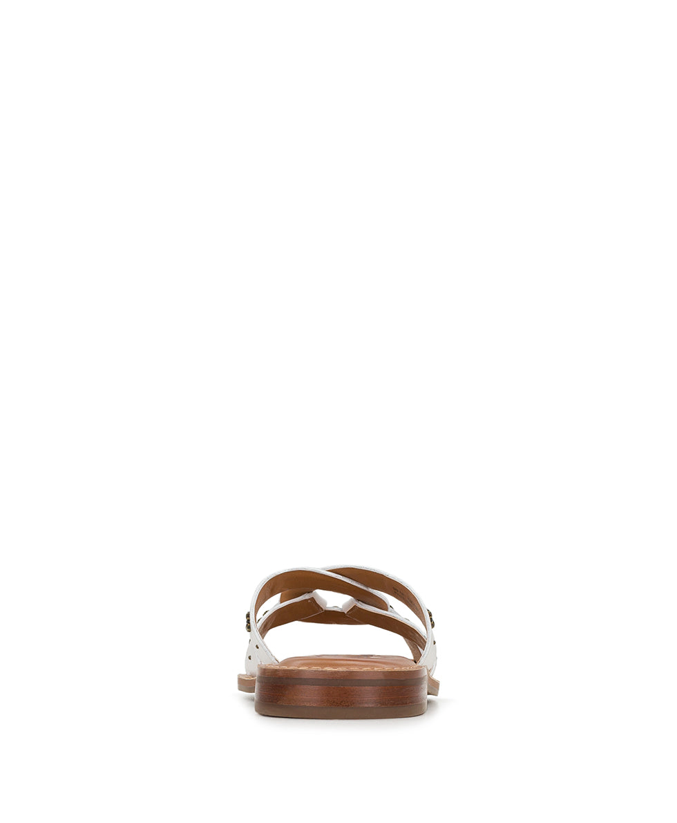 Patricia Nash Felicita Sandal - Floret Studded - Chalk White