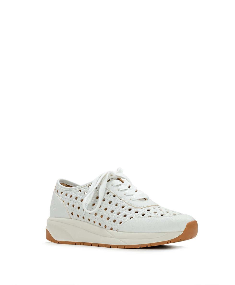 Patricia Nash Milla Perforated Sneaker - Perforated Leather — White