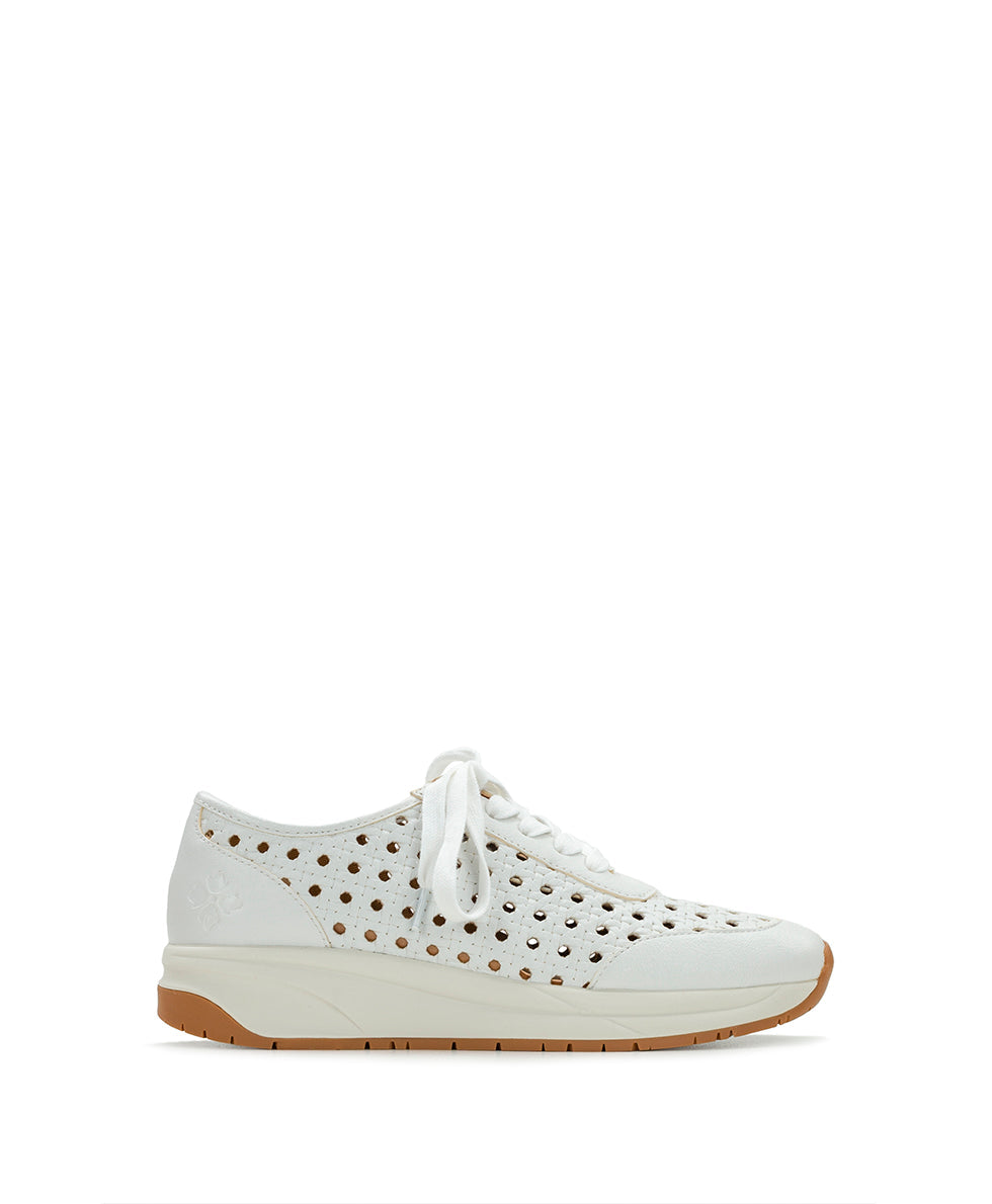 Patricia Nash Milla Perforated Sneaker - Perforated Leather — White